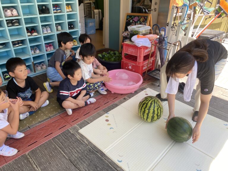 わくわく♪すいか割り🍉
